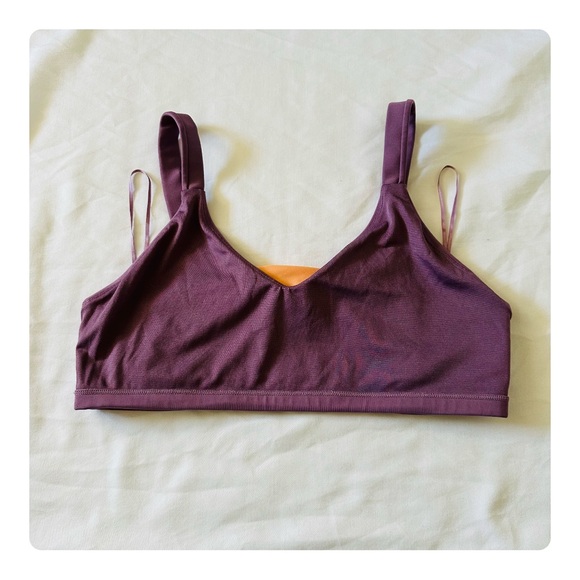★ Wildfox Karma Twist Back Sports Bra - Grapeade/LightIrange ★ - Picture 16 of 17